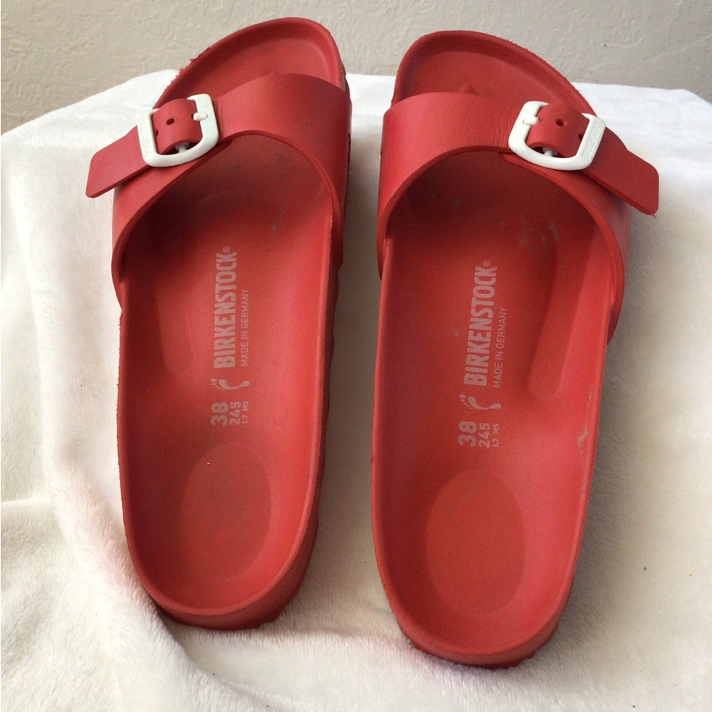 Birkenstock Vibrant Red Footbed Sandals